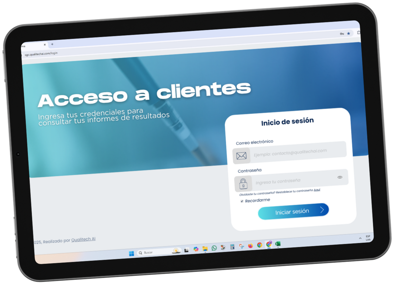 Tablet Acceso Clientes
